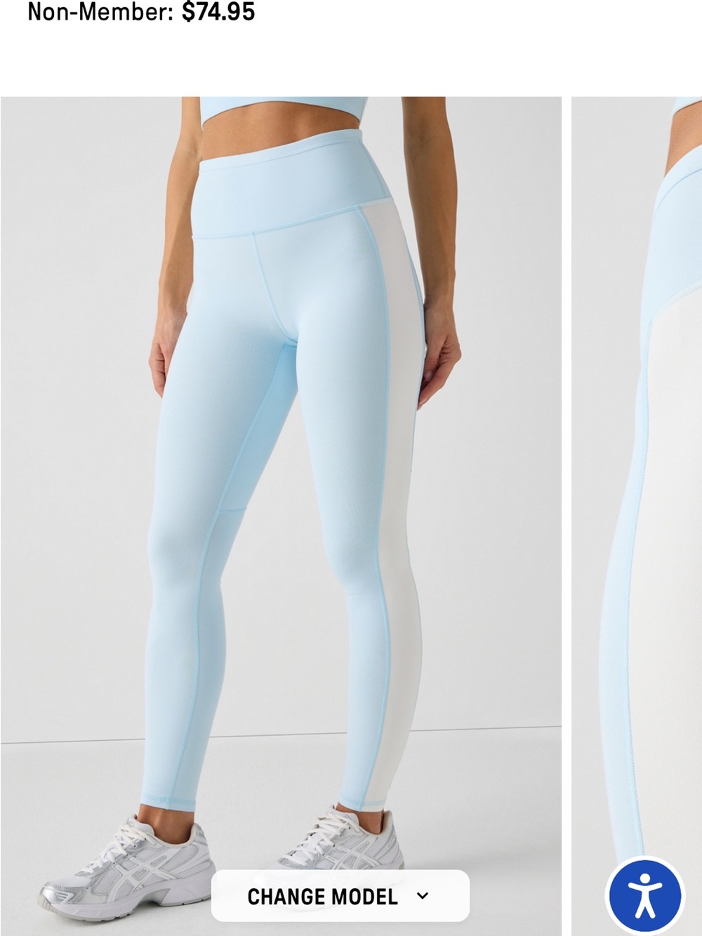 Fabletics define powerhold high waisted color block leggings size small